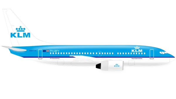 KLM Boeing 737-300 Airplane PNG Transparent Background