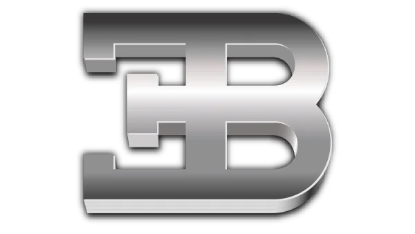 Metallic 3D BB Logo PNG Transparent Background