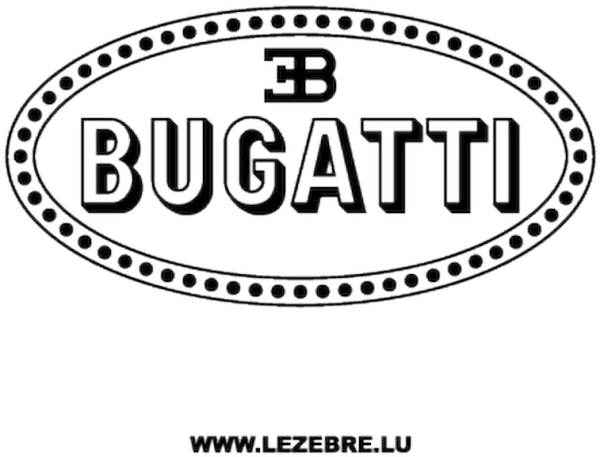 Bugatti Logo Outline PNG Transparent Background