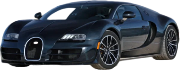 Dark Bugatti Veyron Supercar PNG Transparent Background