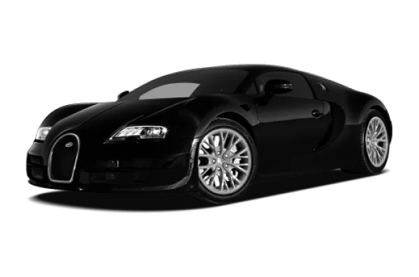 Black Bugatti Sports Car PNG Transparent Background