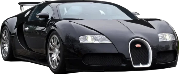 Black Bugatti Veyron Sports Car PNG Transparent