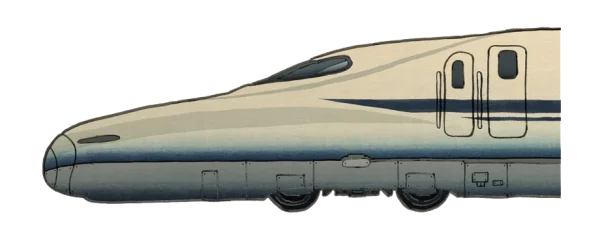 Japanese Bullet Train Shinkansen PNG Transparent Background