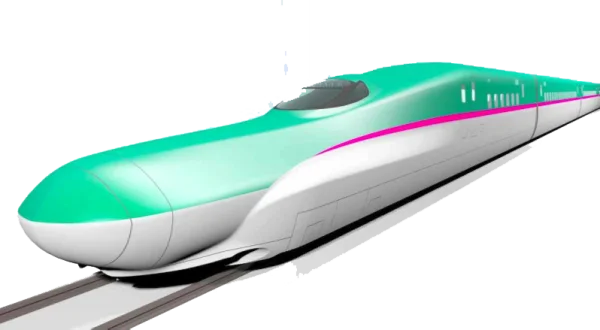 Modern Green Bullet Train PNG Transparent Background