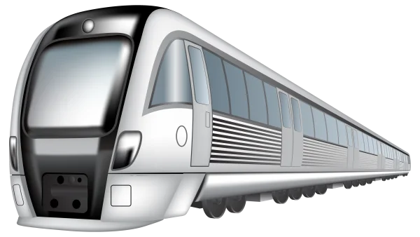 Modern Commuter Train PNG Transparent Background