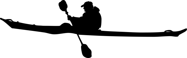 Kayaker Silhouette PNG Transparent Background