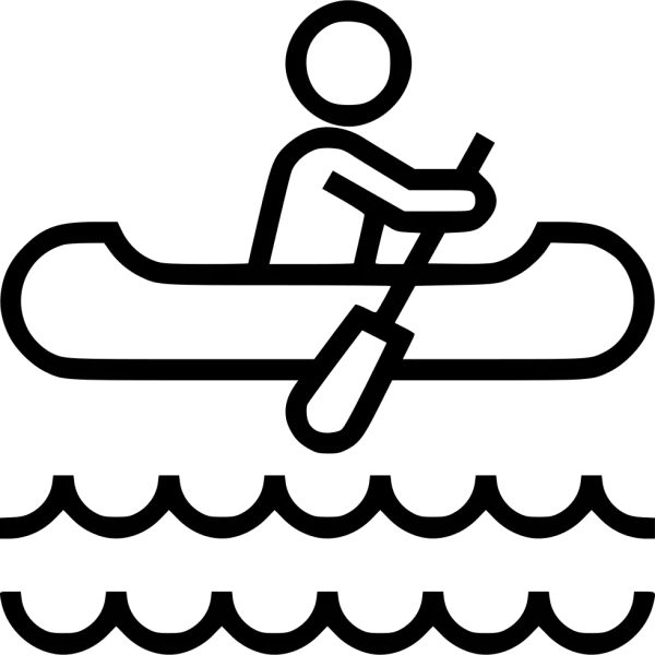 Canoeing Icon PNG Transparent Background