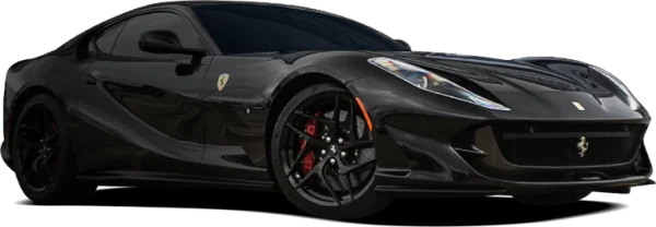 Black Ferrari Sports Car PNG Transparent Background