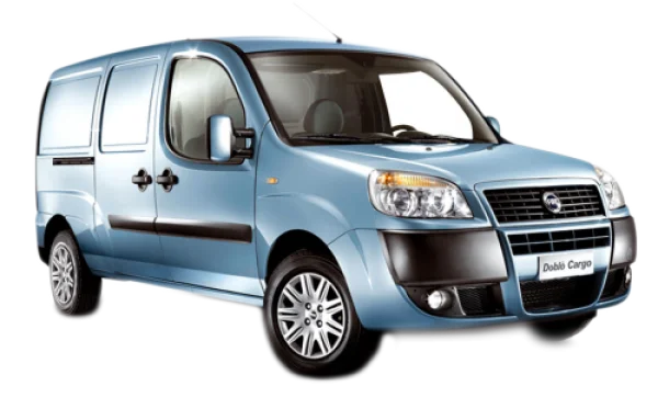 Light Blue Fiat Doblo Cargo Van PNG Transparent Background