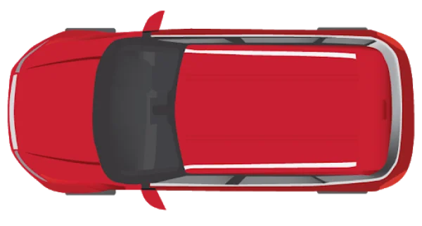 Red Car Top View PNG Transparent Background