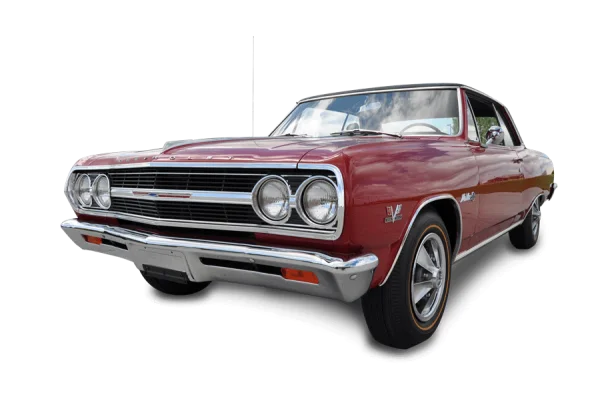 Classic Red Chevrolet Chevelle Malibu PNG Transparent