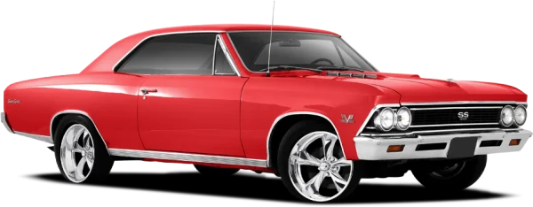 Red Classic Muscle Car PNG Transparent Background