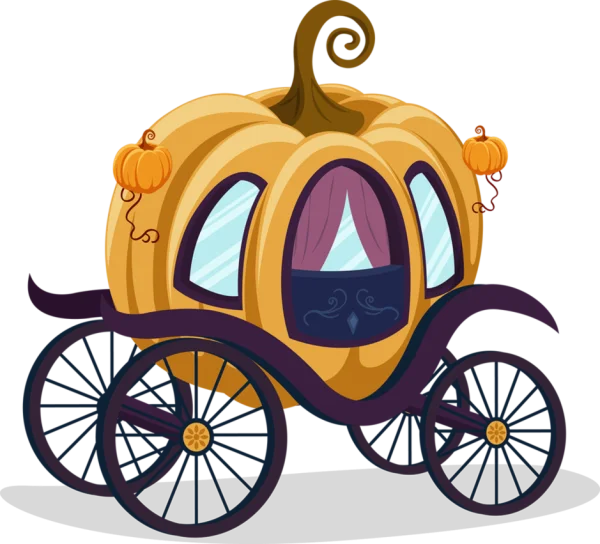 Cartoon Pumpkin Carriage Transparent PNG