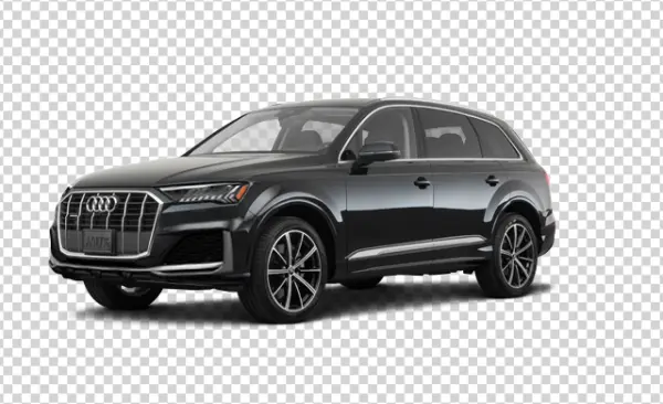 Black Audi Q7 SUV PNG Transparent Background