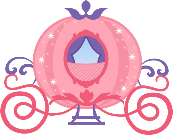 Pink Princess Carriage PNG Transparent Background