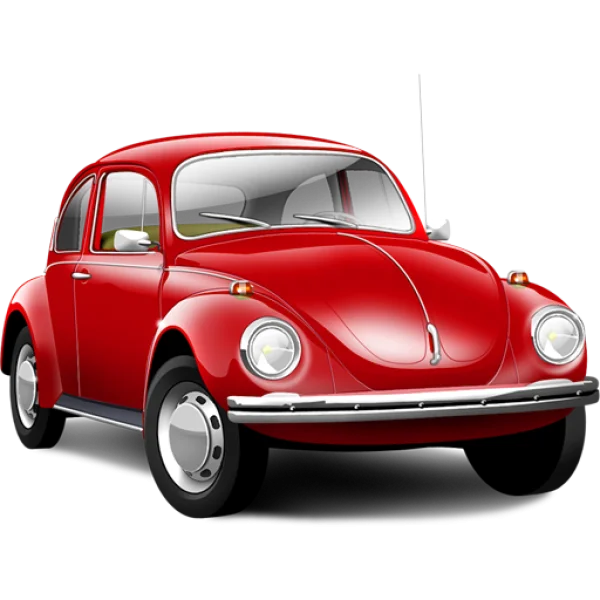 Red Classic Volkswagen Beetle Car PNG