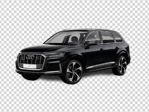Black Audi Q7 SUV PNG Transparent Background