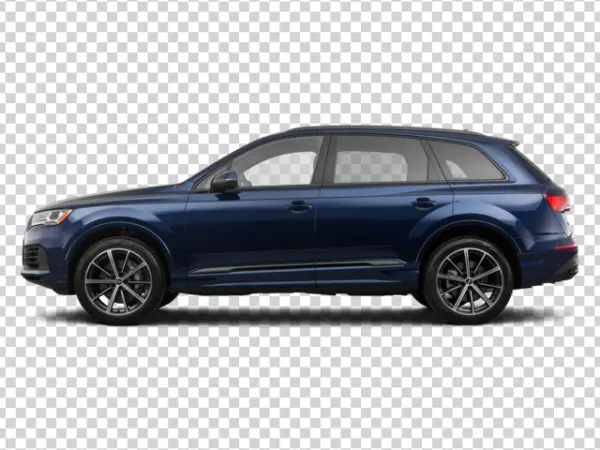 Blue Audi Q7 SUV PNG Transparent Background