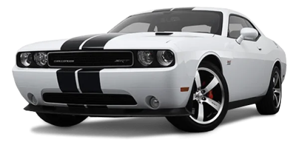 White Dodge Challenger SRT PNG Transparent Background