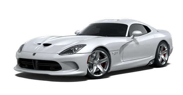 White Dodge Viper Sports Car PNG Transparent Background