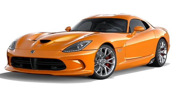 Vibrant Orange Sports Car PNG Transparent Background