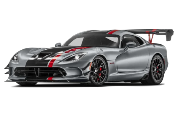 Silver Dodge Viper ACR Racing Car PNG Transparent