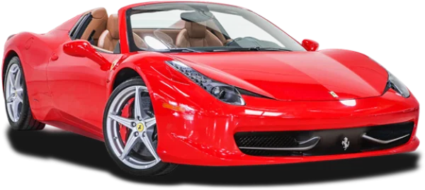 Red Ferrari Convertible Sports Car PNG