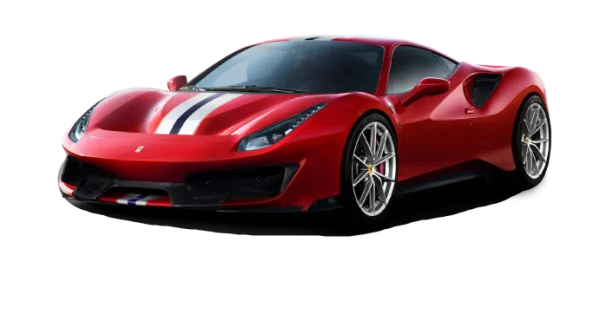 Red Ferrari Sports Car PNG Transparent Background