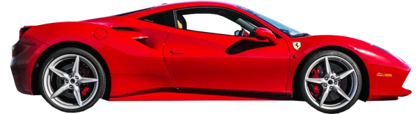 Red Ferrari Sports Car PNG Transparent Background