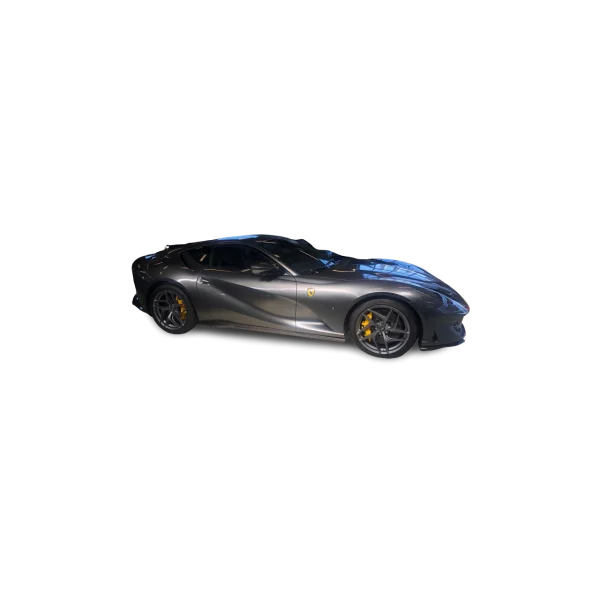 Dark Grey Ferrari Sports Car PNG Transparent Background