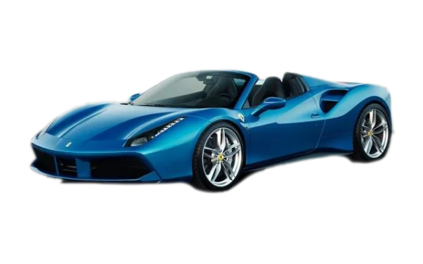 Blue Ferrari Convertible Sports Car PNG Transparent