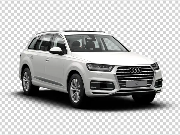 White Audi Q7 SUV PNG Transparent Background