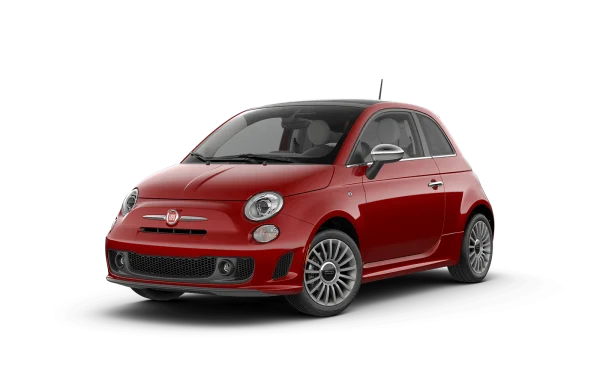 Red Fiat 500 Car PNG Transparent Background