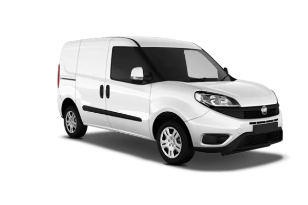 White Fiat Doblo Delivery Van PNG Transparent Background