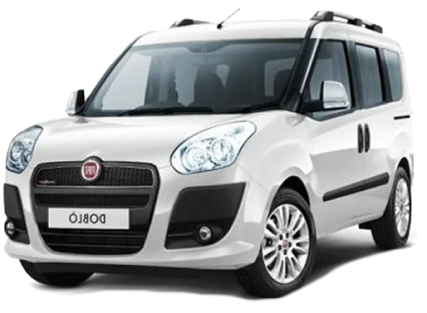 White Fiat Doblo Van PNG Transparent Background