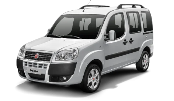 White Fiat Doblo Van PNG Transparent Background