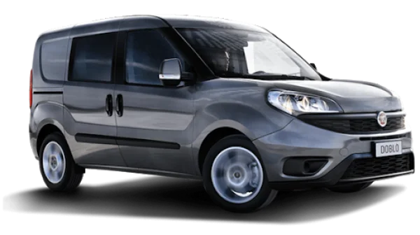 Gray Fiat Doblo Van PNG Transparent Background