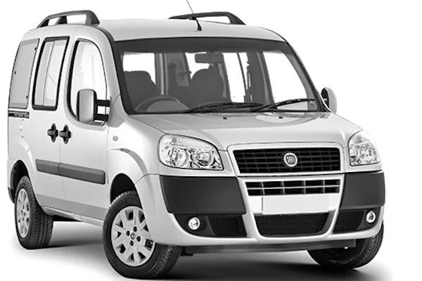 White Fiat Doblo Van PNG Transparent
