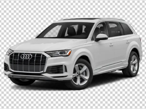White Audi Q7 SUV PNG Transparent Background