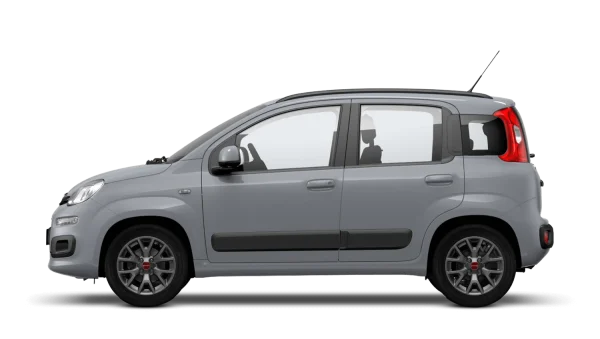 Grey Fiat Panda Car PNG Transparent Background