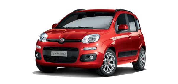 Red Fiat Panda Car PNG Transparent Background