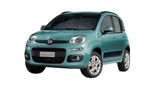 Teal Fiat Panda Car PNG Transparent Background