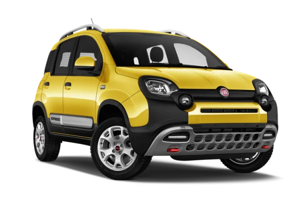 Yellow Fiat Panda Cross PNG Transparent Background