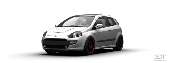 Silver Fiat Punto Hatchback PNG Transparent
