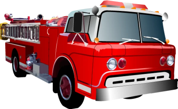 Red Fire Truck PNG Transparent Background