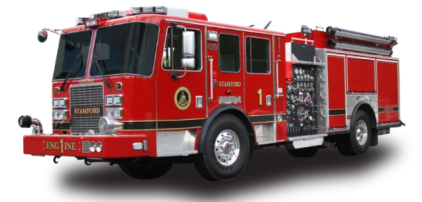 Red Fire Truck Engine 1 PNG Transparent Background