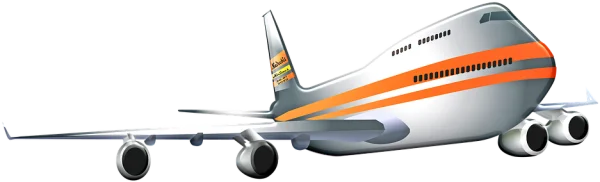 Cartoon Passenger Jet PNG Transparent Background