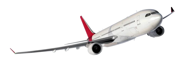 White Passenger Airplane PNG Transparent Background