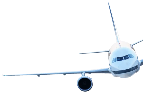 White Passenger Airplane PNG Transparent Background