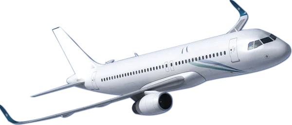 White Passenger Airplane PNG Transparent